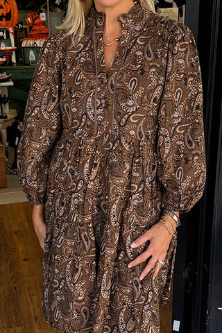 Paisley Print Casual Dress