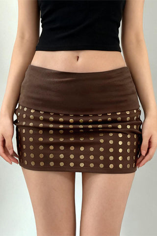 Studded Mini Skirt