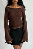 Off-Shoulder Knit Top