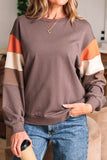 Colorblock Sleeve Casual Sweatshirt