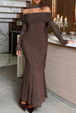 Off-Shoulder Elegant Evening Gown