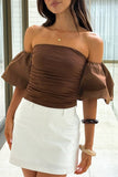 Off-Shoulder Puff Sleeve Top