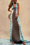 Sleeveless Tie-Dye Maxi Dress