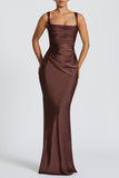 Sleeveless Draped Evening Gown