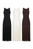 Sleeveless Fringe Casual Dress