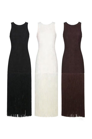 Sleeveless Fringe Casual Dress