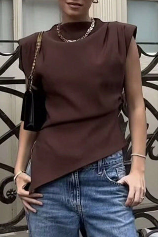 Asymmetric Sleeveless Tank Top