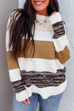 Striped Color Block Knit Sweater