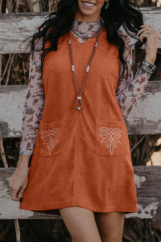 Sleeveless Shift Mini Dress