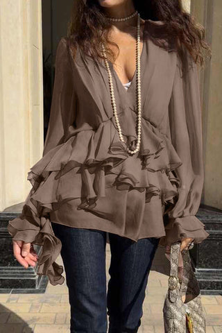 Ruffle Layered Blouse