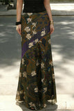 Elegant Patterned Maxi Skirt