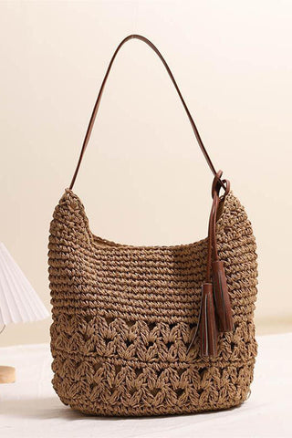 Knit Tassel Hobo Bag