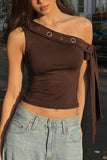 Asymmetric One-Shoulder Tank Top