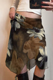 Floral Print Midi Skirt