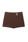 Stylish Skort with Metallic Accent