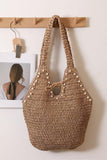 Woven Tote Bag with Decorative Details