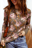 Floral Long Sleeve Fitted Top