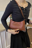 Sleek Eyelet Shoulder Bag
