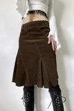 Lace Trimmed Midi Skirt