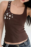 Embellished Square-Neck Tank Top