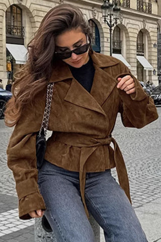 Tie-Waist Blazer Jacket