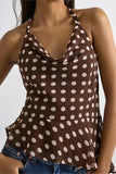 Polka Dot Halter Tank Top