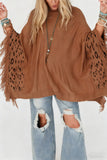 Fringe Sleeved Leopard Sweater