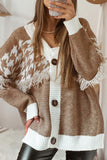 Button-Front Fringed Cardigan