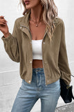 Casual Textured Zip-Up Jacket