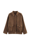 Buttoned Front Utility Jacket