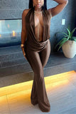 Draped Halter Jumpsuit