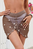 Crochet Drawstring Beach Cover-Up Skirt