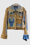 Frayed Patchwork Casual Jacket