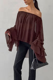 Off-Shoulder Flowy Blouse