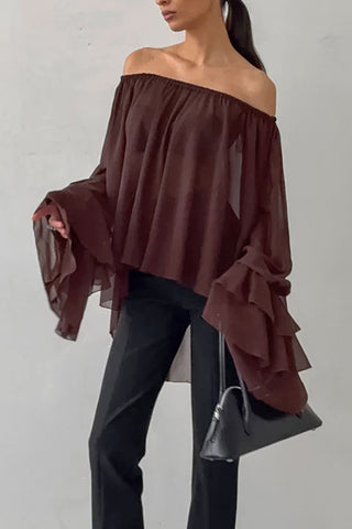 Off-Shoulder Flowy Blouse