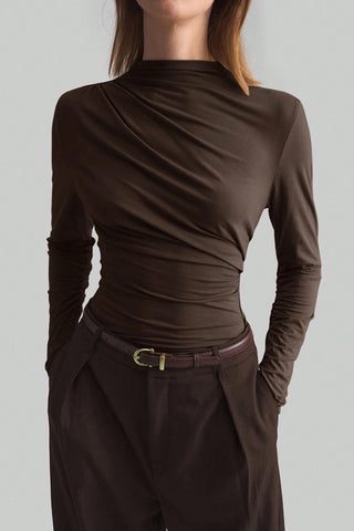 Elegant Ruched Long Sleeve Top