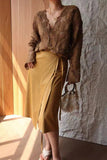 Intricate Lace Long-Sleeve Blouse