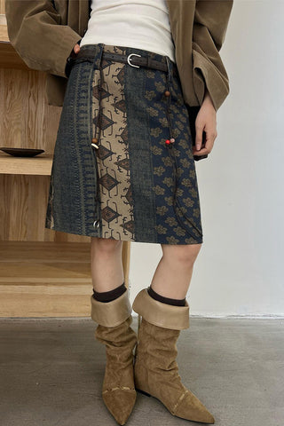 Patchwork Mini Skirt
