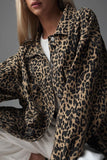 Animal Print Oversized Jacket
