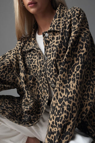 Animal Print Oversized Jacket