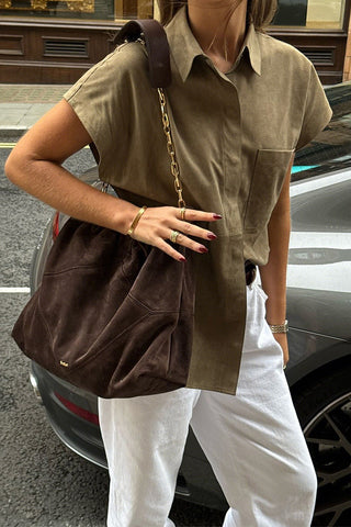 Short-Sleeve Oversized Shirt