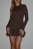 Ruffle-Hem Casual Dress