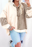 Striped Patchwork Oversized Hoodie