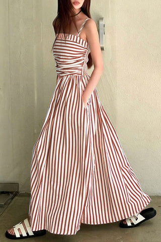 Striped Casual Maxi Dress