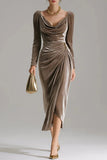 Elegant Draped Casual Dress