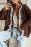Open-Front Cardigan with Delicate Details