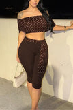 Off-Shoulder Polka Dot Pants Set