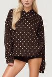 Polka Dot Hooded Sweatshirt