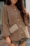 Button-Front Oversized Cardigan