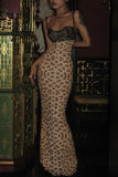 Leopard Print Casual Maxi Dress